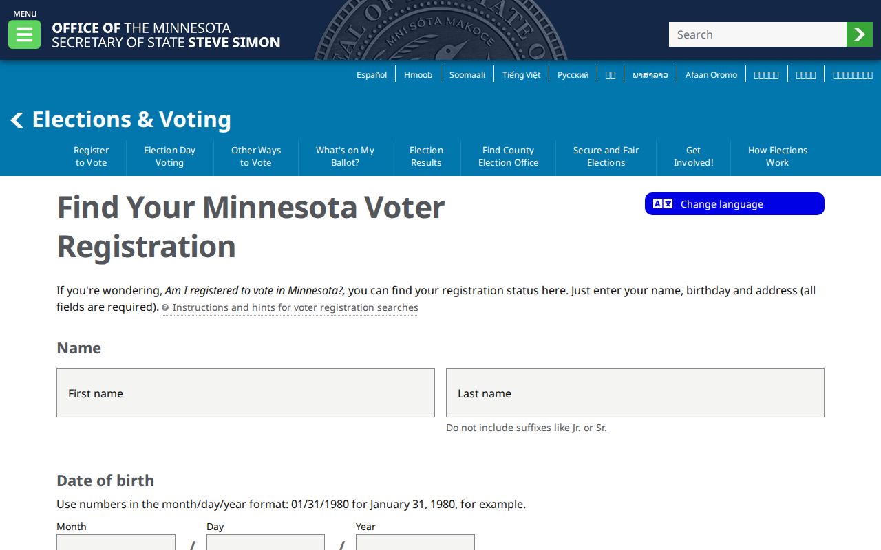 Washington County residents directory Minnesota voter-status lookup