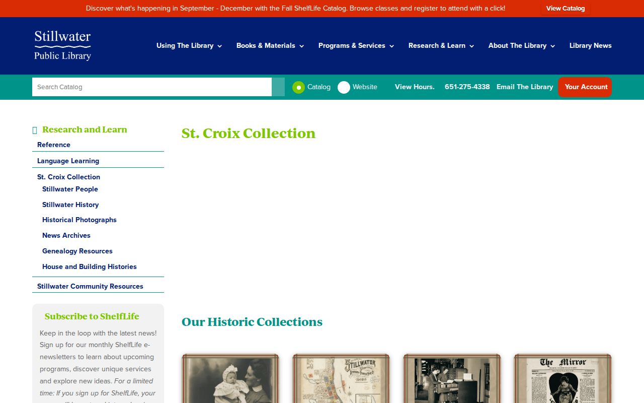 Washington County city directory research at the Stillwater St. Croix Collection
