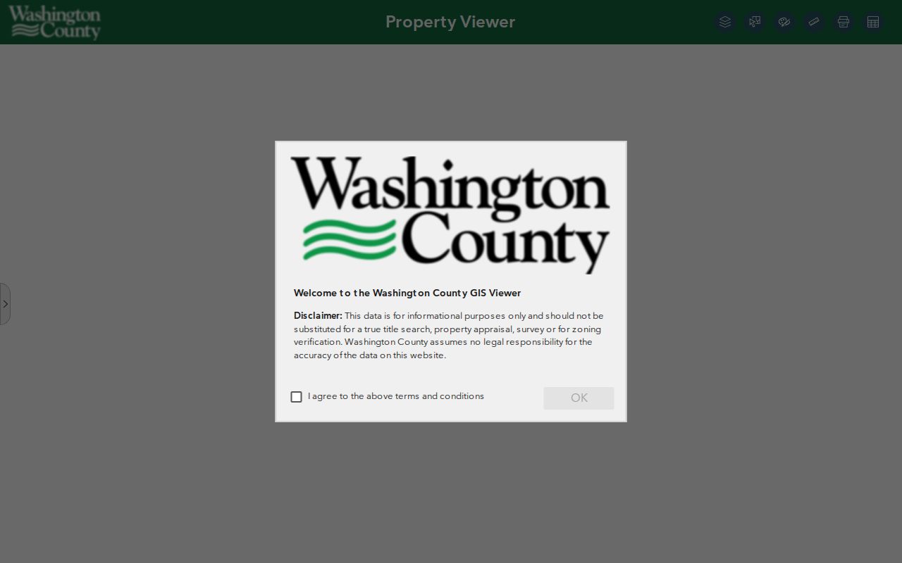 Washington County street directory GIS parcel viewer and map layers